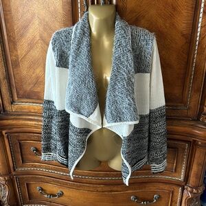 Candies very fuzzy cardigan sweater super soft with draped front opening